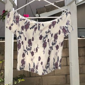 kendall & kylie white off the shoulder top